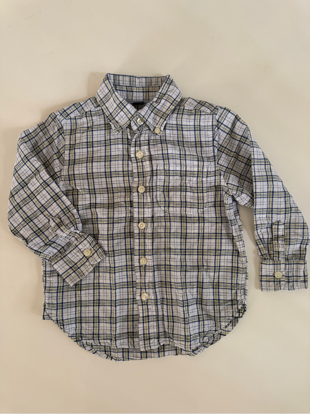 Baby Gap Blue Plaid Button-Down Shirt - Classic Casual Top